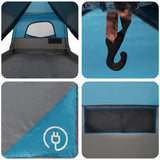 Tenda Familiare Blu 420 x 305 x 200 cm Poliestere e Acciaio