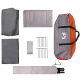 Tenda Familiare con tetto Grigio e arancione 420 x 305 x 200 cm