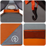 Tenda Familiare con tetto Grigio e arancione 420 x 305 x 200 cm