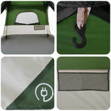 Tenda Familiare Verde 500 x 400 x 230 cm Poliestere e Acciaio