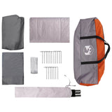 Tenda Familiare con tetto Grigio e arancione 500 x 400 x 230 cm