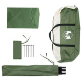 Tenda da auto con tetto Verde 350 x 250 cm Poliestere e Acciaio