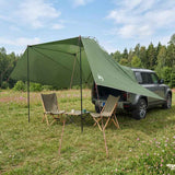 Tenda da auto con tetto Verde 350 x 250 cm Poliestere e Acciaio