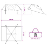 Tenda da auto con tetto Blu 350 x 250 cm Poliestere e Acciaio