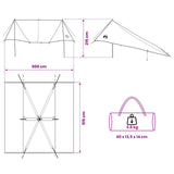 Tenda da veicolo Blu 518 x 580 x 215 cm Poliestere e Acciaio