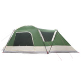 Tenda Capanna con tetto Verde 12-Persone Poliestere e Acciaio