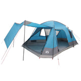 Tenda Capanna con tetto Blu 12-Persone Poliestere e Acciaio