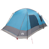 Tenda Capanna con tetto Blu 12-Persone Poliestere e Acciaio