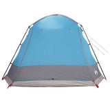 Tenda Capanna con tetto Blu 12-Persone Poliestere e Acciaio