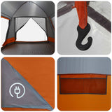 Tenda Capanna con tetto Grigio e arancione 12-Persone