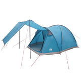 Tenda Capanna con tetto Blu 4 persone Poliestere e Acciaio