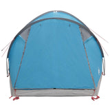 Tenda Capanna con tetto Blu 4 persone Poliestere e Acciaio