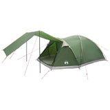 Tenda Capanna con tetto Verde 6 persone Poliestere e Acciaio