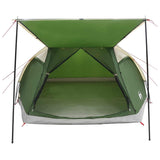 Tenda Capanna con tetto Verde 6 persone Poliestere e Acciaio
