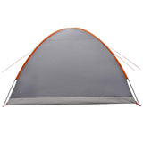 Tenda Capanna Grigio e arancione 6 persone Poliestere e Acciaio