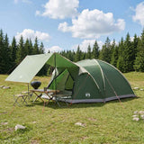 Tenda Capanna con tetto Verde 8 persone Poliestere e Acciaio