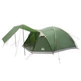 Tenda Capanna con tetto Verde 8 persone Poliestere e Acciaio