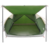 Tenda Capanna con tetto Verde 8 persone Poliestere e Acciaio