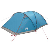 Tenda Capanna con tetto Blu 8 persone Poliestere e Acciaio