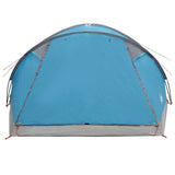 Tenda Capanna con tetto Blu 8 persone Poliestere e Acciaio