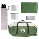 Tenda Familiare Verde 450 x 400 x 265 cm Poliestere e Acciaio