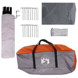 Tenda Familiare con tetto Grigio e arancione 450 x 400 x 265 cm