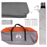 Tenda Party con tetto Grigio e arancione 500 x 500 x 350 cm