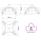 Tenda Party con tetto Grigio e arancione 500 x 500 x 350 cm