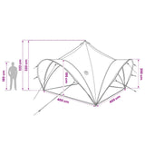 Tenda Party con tetto Grigio e arancione 400 x 400 x 320 cm