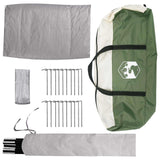 Tenda Tipi con tetto Verde 18 Persone Poliestere e Acciaio