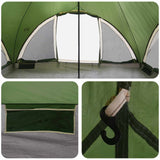 Tenda Tipi con tetto Verde 18 Persone Poliestere e Acciaio
