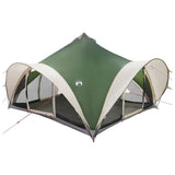 Tenda Tipi con tetto Verde 18 Persone Poliestere e Acciaio