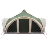 Tenda Tipi con tetto Verde 18 Persone Poliestere e Acciaio