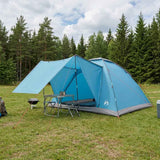Tenda da campeggio con tetto Blu 6 persone Poliestere e Acciaio
