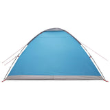 Tenda da campeggio con tetto Blu 6 persone Poliestere e Acciaio