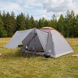 Tenda da campeggio con tetto Grigio e arancione 6 persone