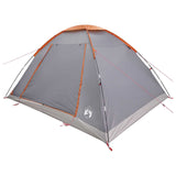 Tenda da campeggio con tetto Grigio e arancione 6 persone
