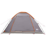 Tenda da campeggio con tetto Grigio e arancione 6 persone