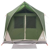 Tenda a tunnel con tetto Verde 8 persone Poliestere e Acciaio