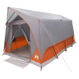 Tenda a tunnel con tetto Grigio e arancione 8 persone