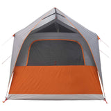 Tenda a tunnel con tetto Grigio e arancione 8 persone