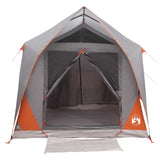 Tenda a tunnel con tetto Grigio e arancione 8 persone