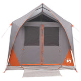 Tenda a tunnel con tetto Grigio e arancione 8 persone
