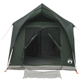Tenda a tunnel Verde militare 8 persone Poliestere e Acciaio