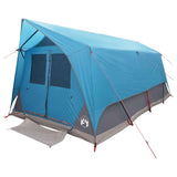 Tenda a tunnel con tetto Blu 10 persone Poliestere e Acciaio