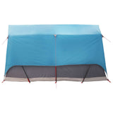 Tenda a tunnel con tetto Blu 10 persone Poliestere e Acciaio