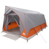 Tenda a tunnel con tetto Grigio e arancione 10 persone
