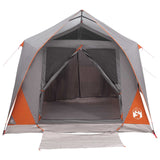 Tenda a tunnel con tetto Grigio e arancione 10 persone
