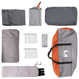 Tenda a tunnel con tetto Grigio e arancione 366 x 244 x 198 cm