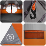 Tenda a tunnel con tetto Grigio e arancione 366 x 244 x 198 cm
